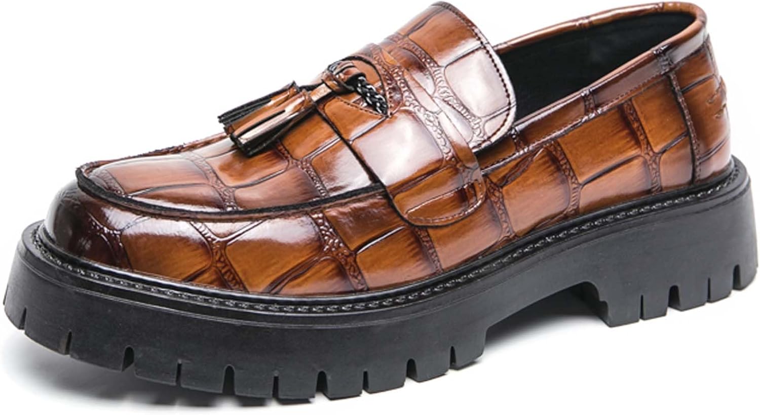 Мужские лоферы с толстой подошвой на платформе с противоскользящей поверхностью и верхом из лакированной кожи, подходящие для работы в офисе, вечеринок, танцев и свадеб Generic, коричневый
Мужские лоферы с толстой подошвой на платформе с противоскользящей поверхностью и верхом из лакированной кожи, подходящие для работы в офисе, вечеринок, танцев и свадеб Generic, коричневый