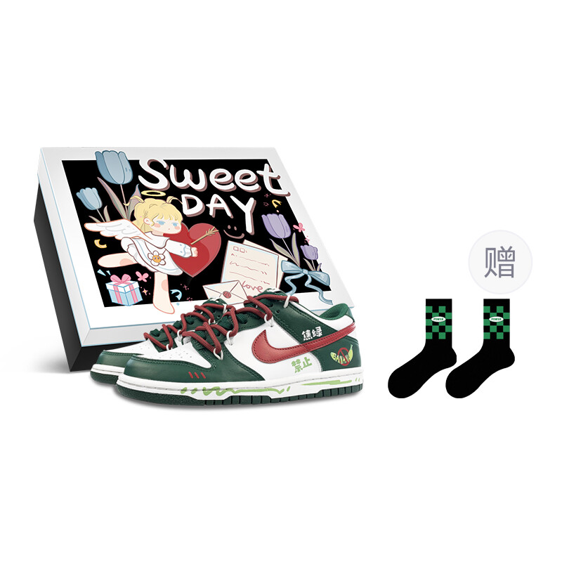 Кроссовки Nike Dunk Skateboarding Shoes Women's Low-top White/green/red, зеленый
Кроссовки Nike Dunk Skateboarding Shoes Women's Low-top White/green/red, зеленый