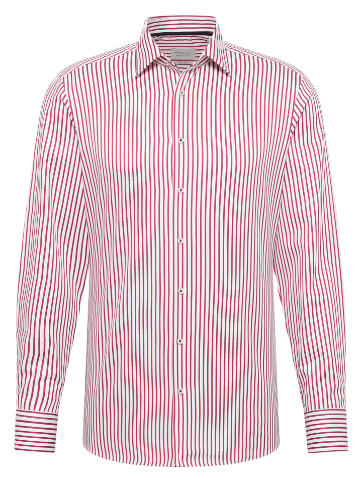 Eterna Приталенная рубашка красного цвета
Eterna Приталенная рубашка красного цвета