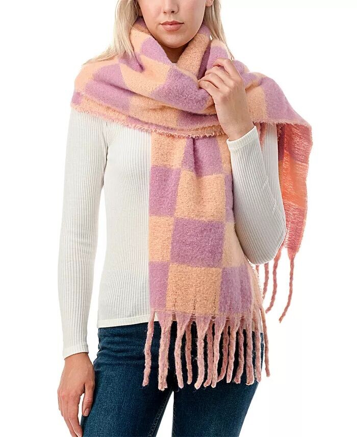 Женский клетчатый шарф с бахромой Marcus Adler, оранжевый
Женский клетчатый шарф с бахромой Marcus Adler, оранжевый