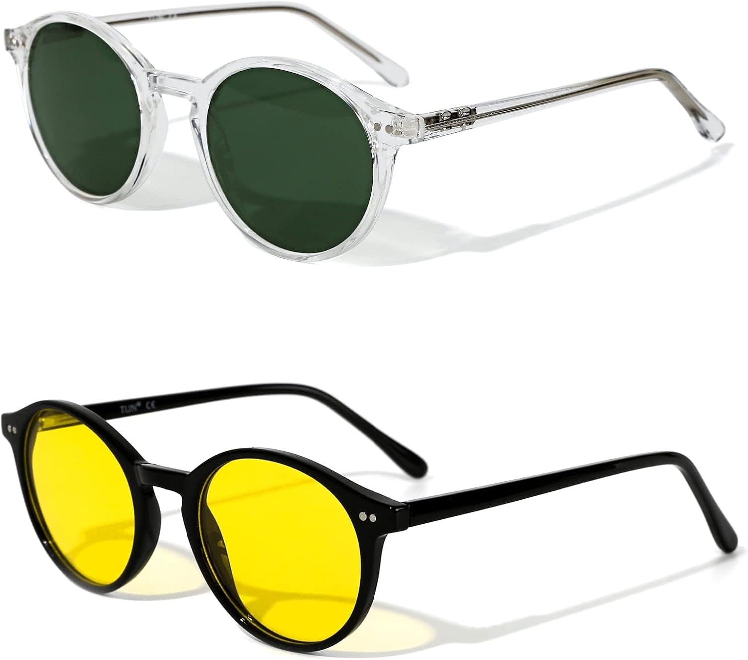 Винтажные маленькие круглые солнцезащитные очки TIJN для женщин и мужчин, комплект из 2 штук, стильные поляризованные цветные линзы UV400, тонированные солнцезащитные очки, классические солнцезащитные очки, Green
Винтажные маленькие круглые солнцезащитные очки TIJN для женщин и мужчин, комплект из 2 штук, стильные поляризованные цветные линзы UV400, тонированные солнцезащитные очки, классические солнцезащитные очки, Green