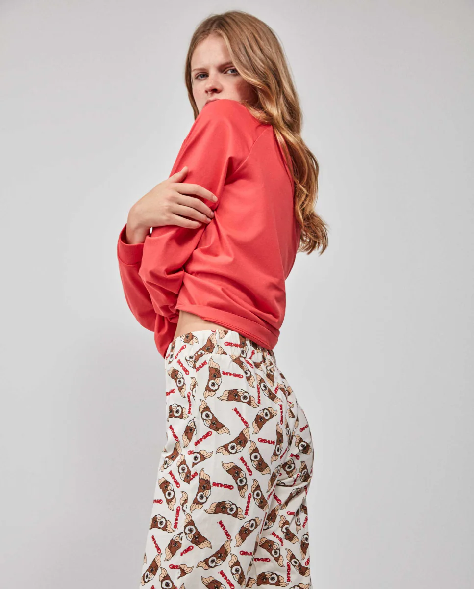 Женская пижама длинная из хлопковой ткани с принтом Gremlins Gisela, красный
Женская пижама длинная из хлопковой ткани с принтом Gremlins Gisela, красный