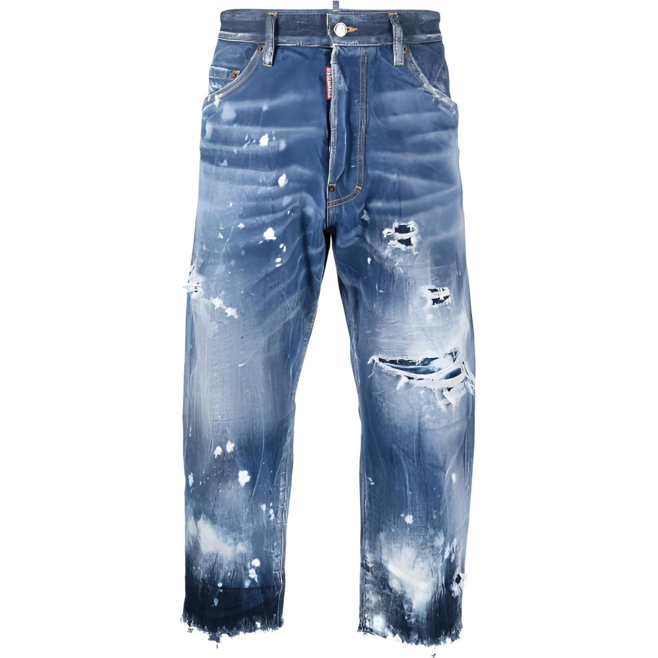 Сырые потертые джинсы DSQUARED 2, синий
Сырые потертые джинсы DSQUARED 2, синий