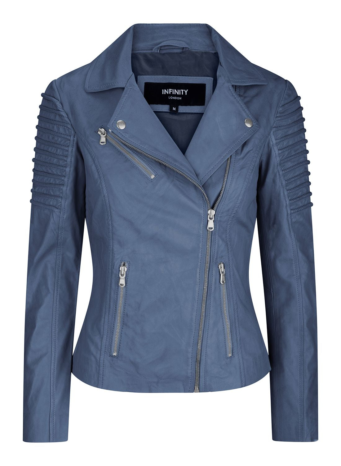 Приталенная куртка из мягкой кожи в байкерском стиле TruClothing, синий
Приталенная куртка из мягкой кожи в байкерском стиле TruClothing, синий