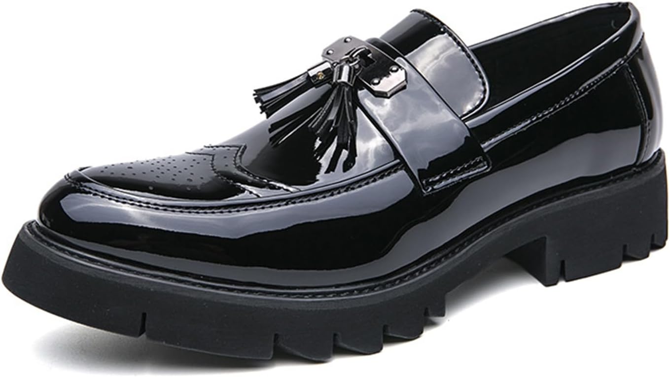 Мужские лаковые броги с кисточками, слипоны на платформе, мокасины с противоскользящей подошвой, удобные, с круглым носком, деловые туфли для офиса, свиданий и выпускного Nejkg, черный
Мужские лаковые броги с кисточками, слипоны на платформе, мокасины с противоскользящей подошвой, удобные, с круглым носком, деловые туфли для офиса, свиданий и выпускного Nejkg, черный