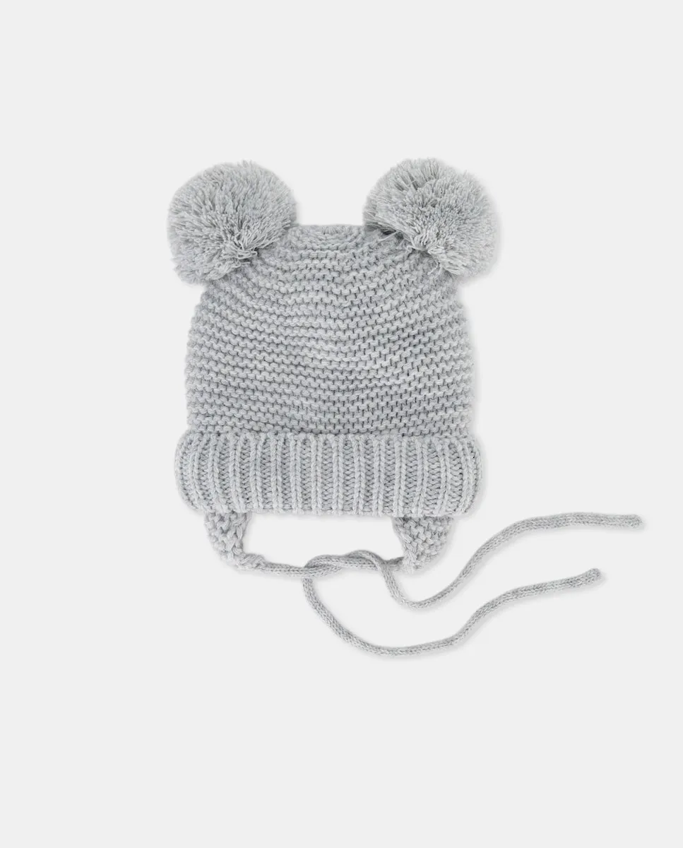 Детская однотонная вязаная шапочка два помпона Baby El Corte Inglés, светло-серый
Детская однотонная вязаная шапочка два помпона Baby El Corte Inglés, светло-серый