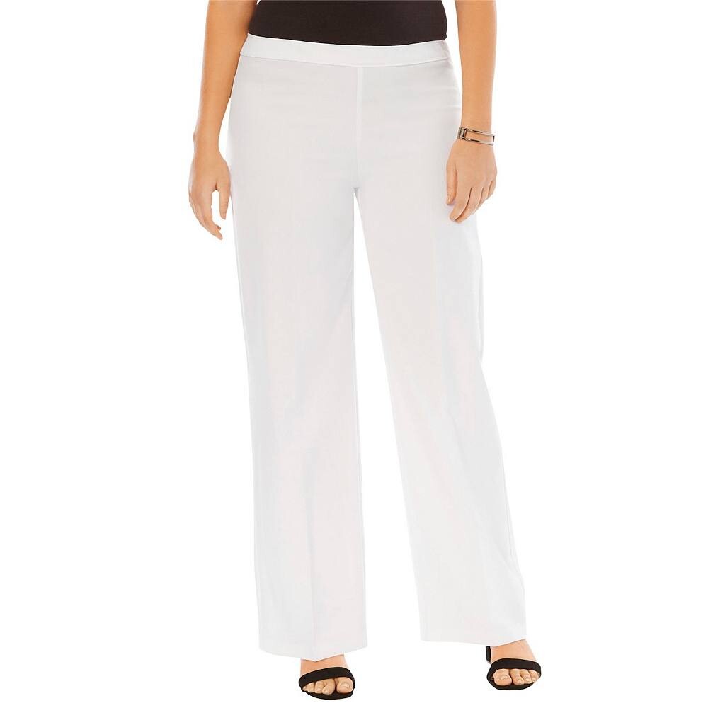 Женские брюки больших размеров Roaman с широкими загибами и широкими штанинами Roaman's, белый
Женские брюки больших размеров Roaman с широкими загибами и широкими штанинами Roaman's, белый