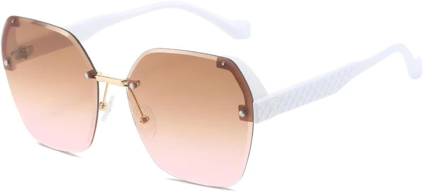 Ретро-солнцезащитные очки без оправы из металла для женщин и мужчин, модные, роскошные, классические, для путешествий, уличной фотографии, с защитой от УФ-излучения UV400 (белый, чайный, розовый) TKKTLLT, White Tea Pink
Ретро-солнцезащитные очки без оправы из металла для женщин и мужчин, модные, роскошные, классические, для путешествий, уличной фотографии, с защитой от УФ-излучения UV400 (белый, чайный, розовый) TKKTLLT, White Tea Pink