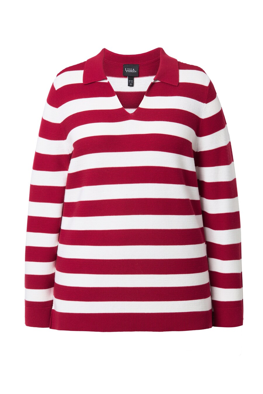 Свитер Ulla Popken, Ruby red/White 
Свитер Ulla Popken, Ruby red/White