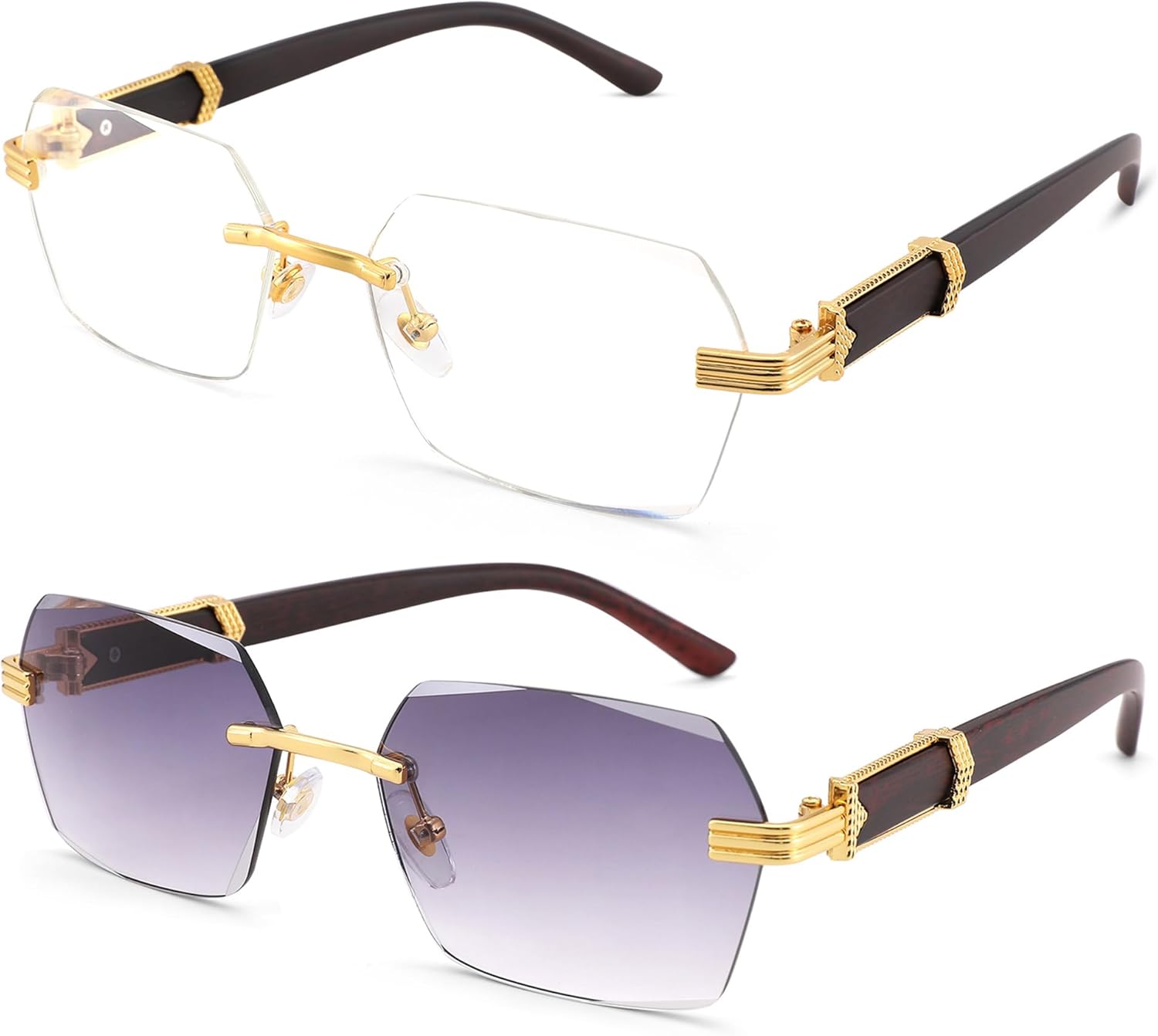 Солнцезащитные очки Hycredi без оправы, прямоугольной формы, для мужчин и женщин, в стиле ретро, без оправы, квадратной формы, солнцезащитные очки в стиле Y2k, тонированные очки, B7 * 2 Pack (Clear + Gradient Gray)
Солнцезащитные очки Hycredi без оправы, прямоугольной формы, для мужчин и женщин, в стиле ретро, без оправы, квадратной формы, солнцезащитные очки в стиле Y2k, тонированные очки, B7 * 2 Pack (Clear + Gradient Gray)