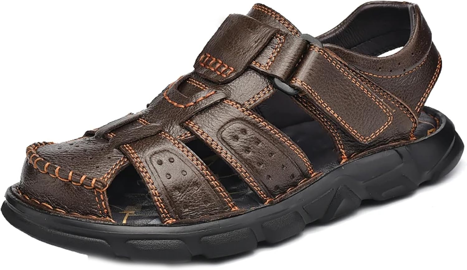 Кожаные повседневные туфли для мужчин Классические мужские сандалии Generic, коричневый
Кожаные повседневные туфли для мужчин Классические мужские сандалии Generic, коричневый