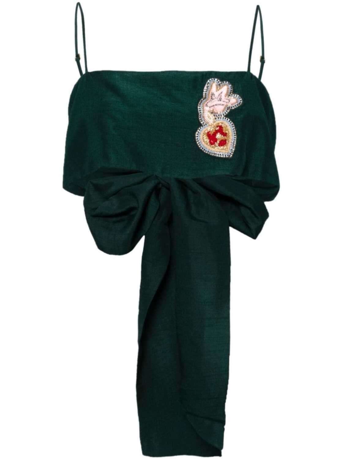 ALEMAIS укороченный декорированный топ, зеленый
ALEMAIS укороченный декорированный топ, зеленый