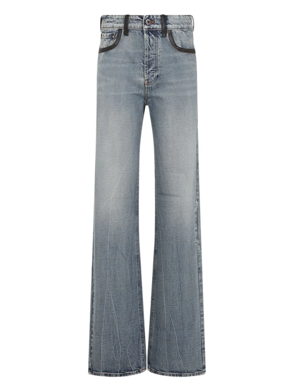 Джинсы с кожаной отделкой MIU MIU, синий
Джинсы с кожаной отделкой MIU MIU, синий