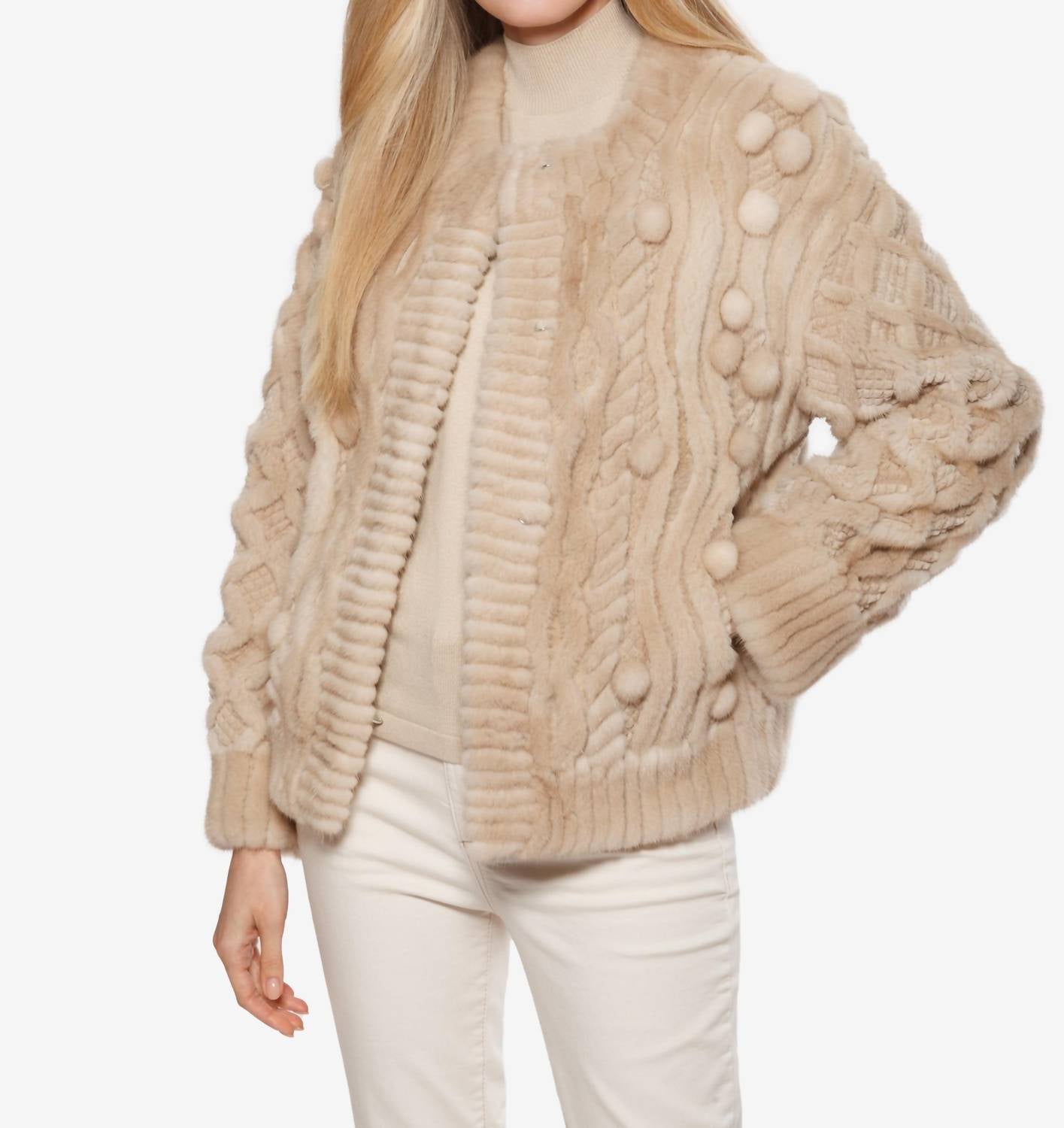 Свитер Mink Cable бежевый Linda richards 
Свитер Mink Cable бежевый Linda richards