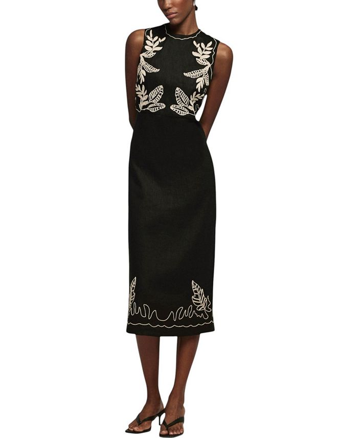 Женское платье миди с вышивкой Mint Velvet, черный
Женское платье миди с вышивкой Mint Velvet, черный