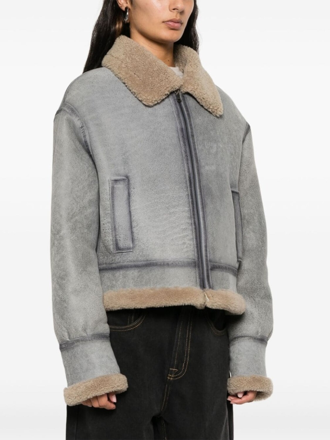 Manokhi кожаная куртка на молнии, синий
Manokhi кожаная куртка на молнии, синий