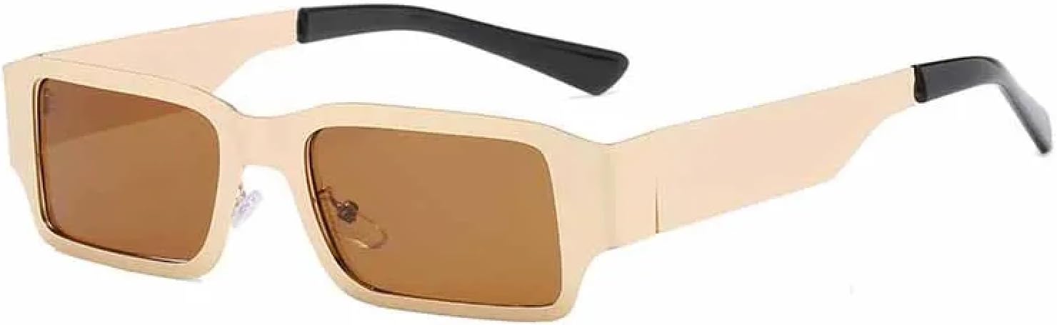 Винтажные маленькие прямоугольные солнцезащитные очки в металлической оправе для женщин и мужчин, модный тренд, уличная фотография, солнцезащитные очки UV400 generic, Gold Brown
Винтажные маленькие прямоугольные солнцезащитные очки в металлической оправе для женщин и мужчин, модный тренд, уличная фотография, солнцезащитные очки UV400 generic, Gold Brown