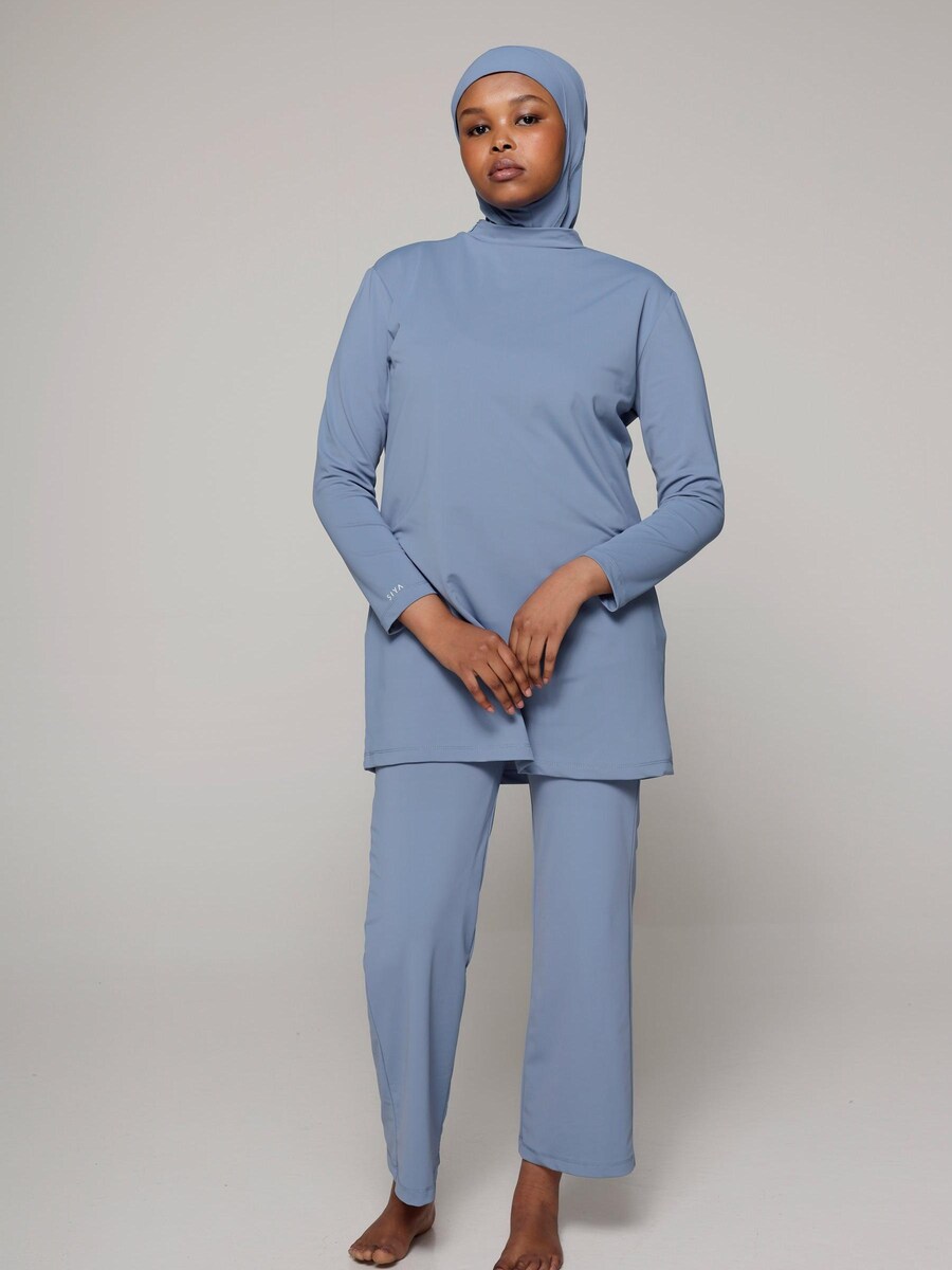 Купальник с высоким воротом SIYA Swimwear South – Covered - Burkini/Modest, дымно-синий 
Купальник с высоким воротом SIYA Swimwear South – Covered - Burkini/Modest, дымно-синий