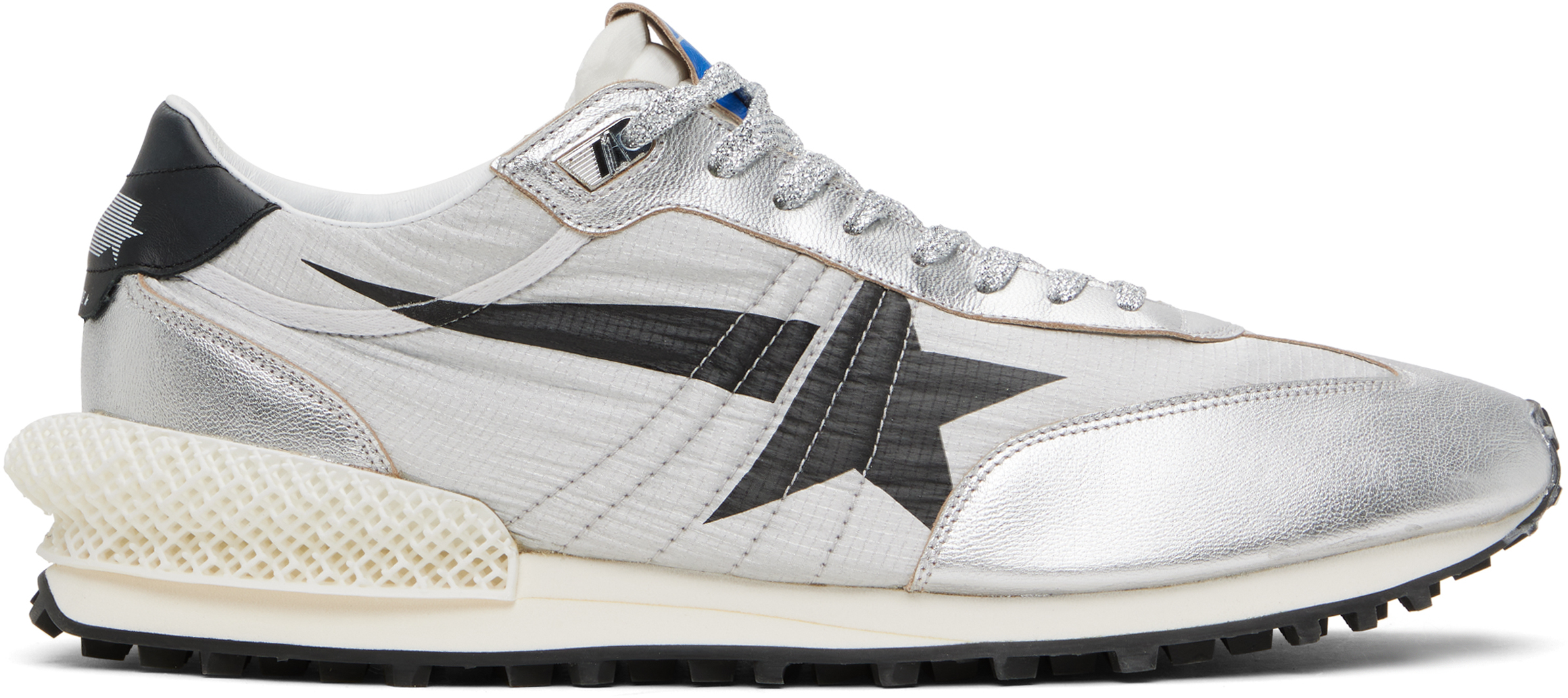 Серебряные кроссовки Marathon Golden Goose, серебряный/черный
Серебряные кроссовки Marathon Golden Goose, серебряный/черный