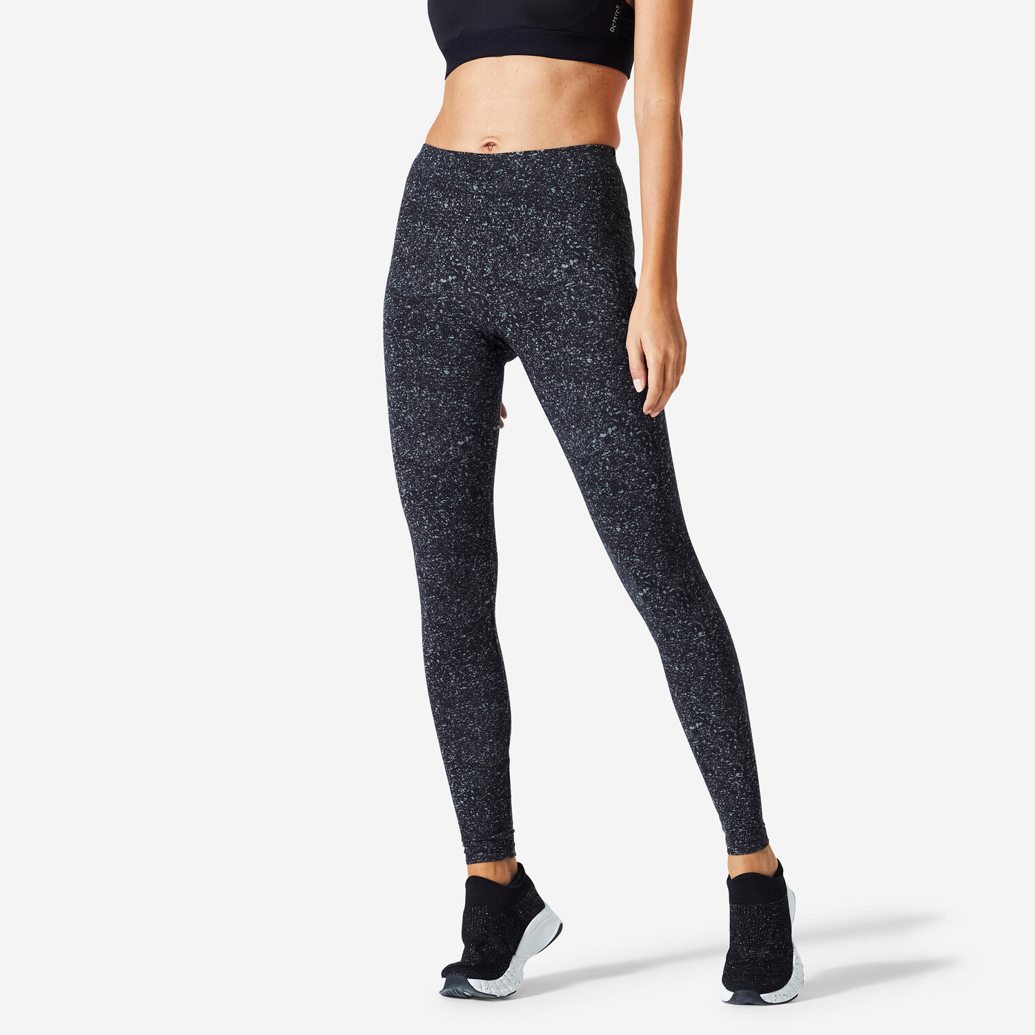 Женские облегающие леггинсы для фитнеса Fit+ 500 - черный с принтом Domyos
Женские облегающие леггинсы для фитнеса Fit+ 500 - черный с принтом Domyos