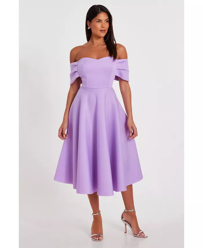 Женское платье-трапеция с лифом «бардо» из атласа с лифом «бонд» QUIZ, фиолетовый
Женское платье-трапеция с лифом «бардо» из атласа с лифом «бонд» QUIZ, фиолетовый