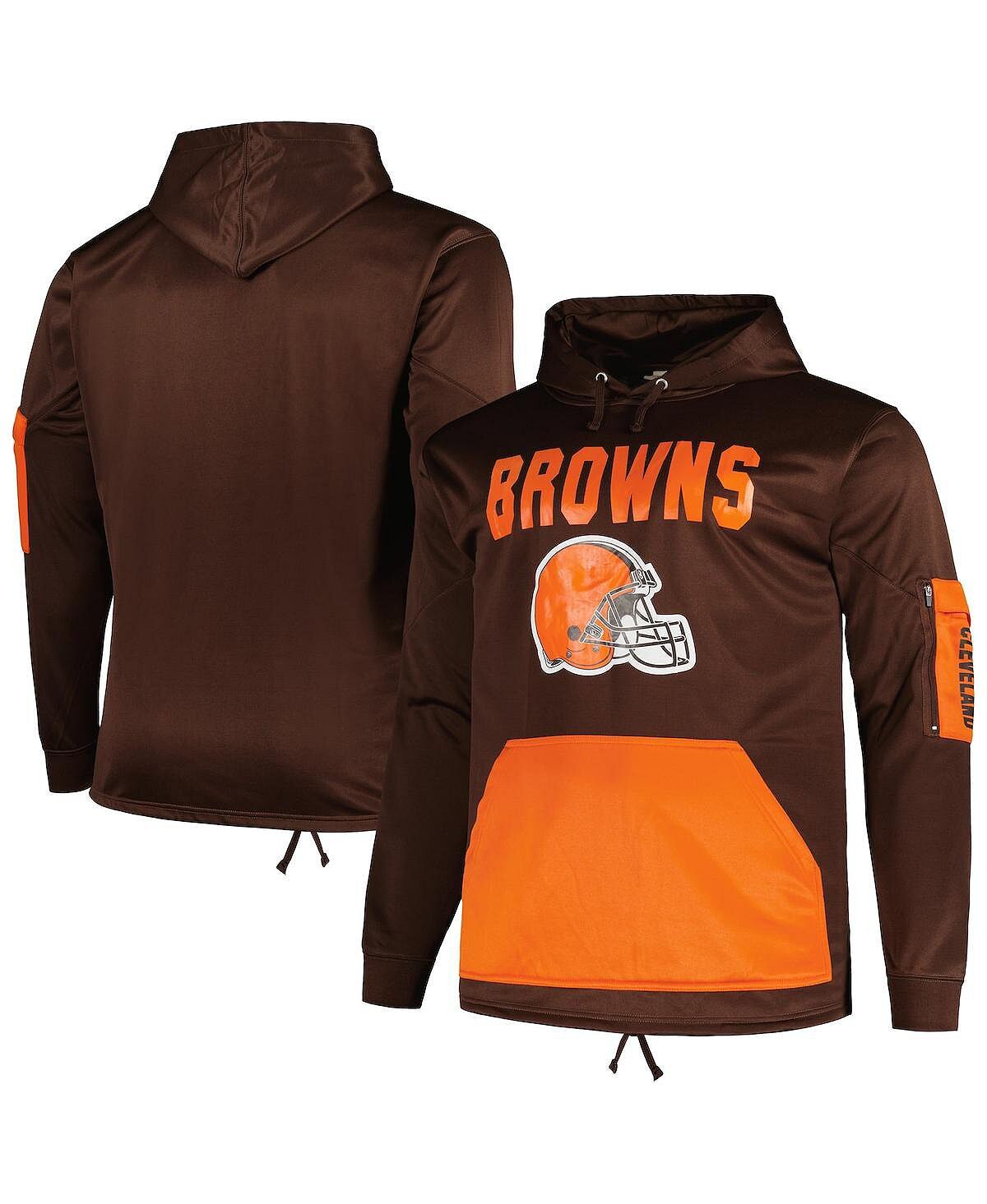 Мужской фирменный коричневый пуловер с капюшоном Cleveland Browns Big and Tall Fanatics
Мужской фирменный коричневый пуловер с капюшоном Cleveland Browns Big and Tall Fanatics