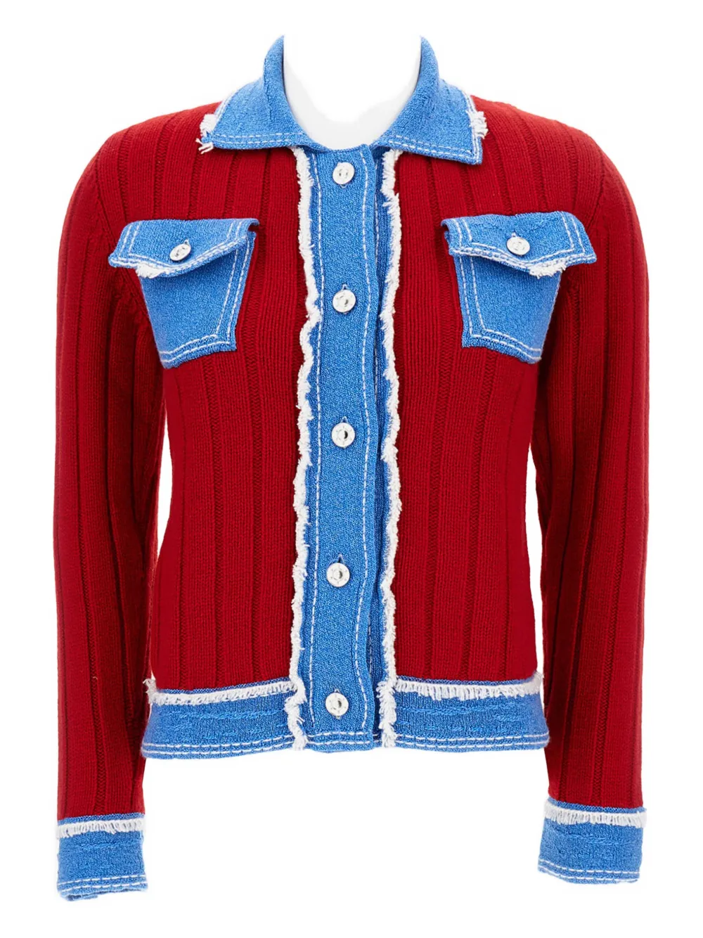 Куртка в рубчик с отделкой из денима Barrie, красный
Куртка в рубчик с отделкой из денима Barrie, красный