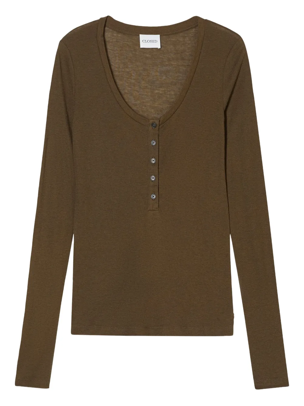 Топ хенли с длинными рукавами Closed, зеленый
Топ хенли с длинными рукавами Closed, зеленый