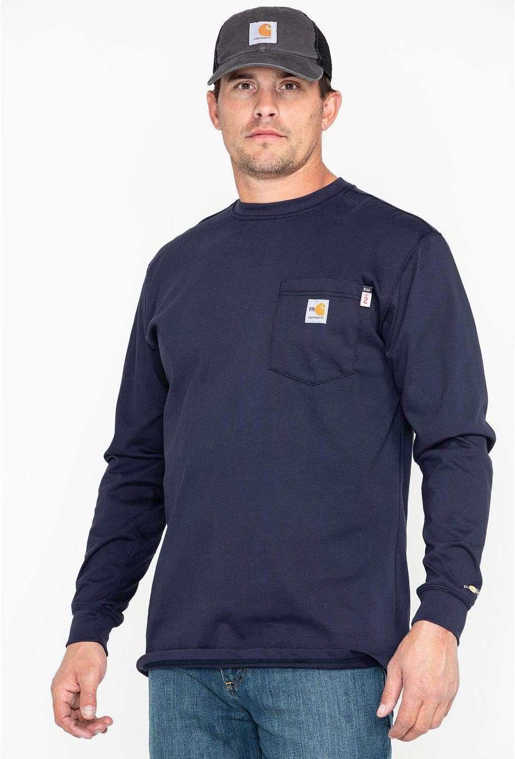 Carhartt мужская огнестойкая футболка Force Cotton с длинным рукавом, Navy
Carhartt мужская огнестойкая футболка Force Cotton с длинным рукавом, Navy