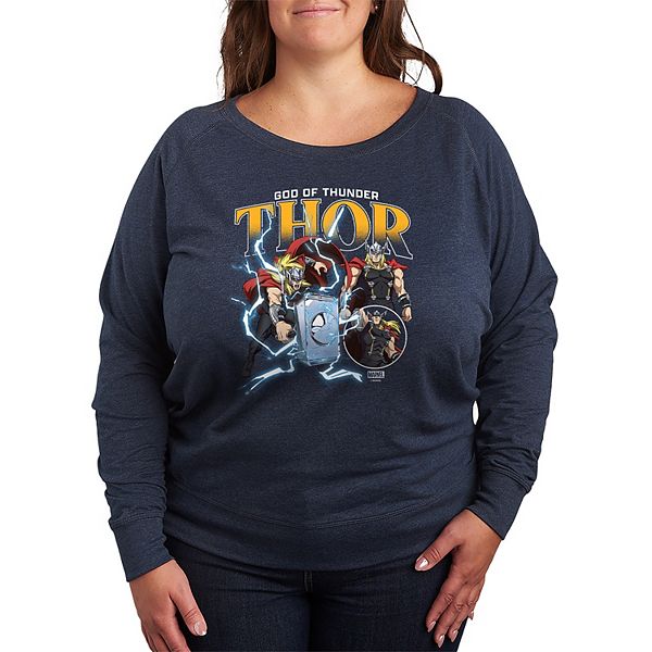 Футболка с длинным рукавом Thor God of Thunder bootleg french terry plus size Marvel, Heather Indigo
Футболка с длинным рукавом Thor God of Thunder bootleg french terry plus size Marvel, Heather Indigo