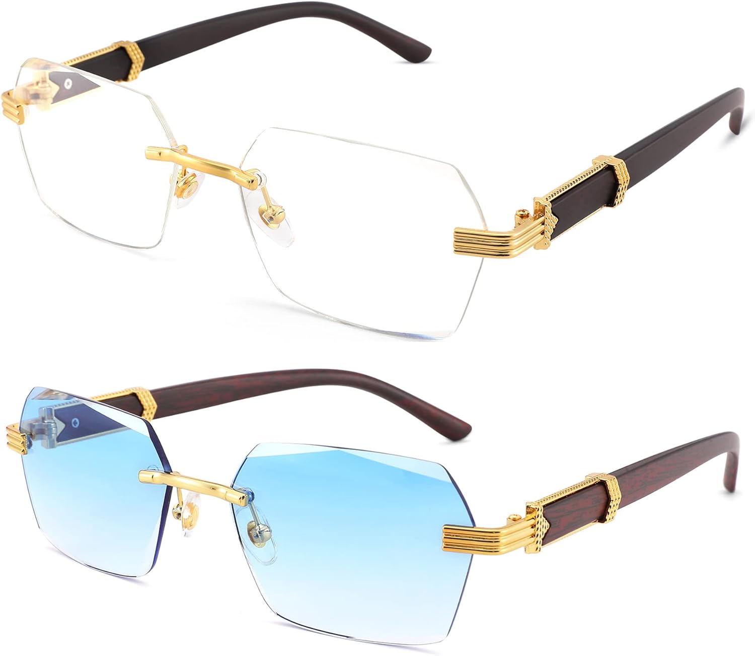 Солнцезащитные очки Hycredi без оправы, прямоугольной формы, для мужчин и женщин, в стиле ретро, без оправы, квадратной формы, солнцезащитные очки в стиле Y2k, тонированные очки, B2 * 2 Pack (Clear + Blue)
Солнцезащитные очки Hycredi без оправы, прямоугольной формы, для мужчин и женщин, в стиле ретро, без оправы, квадратной формы, солнцезащитные очки в стиле Y2k, тонированные очки, B2 * 2 Pack (Clear + Blue)