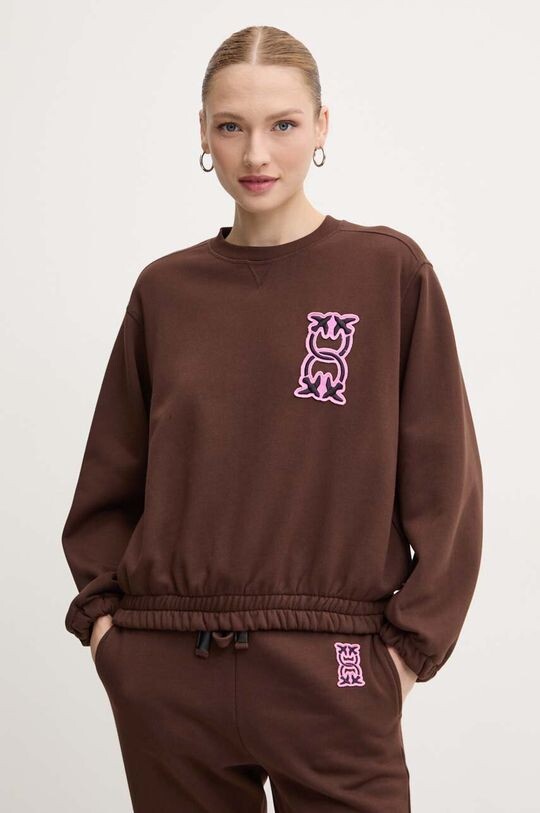 Хлопковая толстовка Pinko, коричневый
Хлопковая толстовка Pinko, коричневый