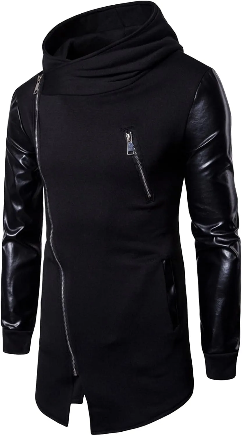 Мужская асимметричная худи с молнией и капюшоном из искусственной кожи Vintage PU Maiyifu-GJ
Мужская асимметричная худи с молнией и капюшоном из искусственной кожи Vintage PU Maiyifu-GJ