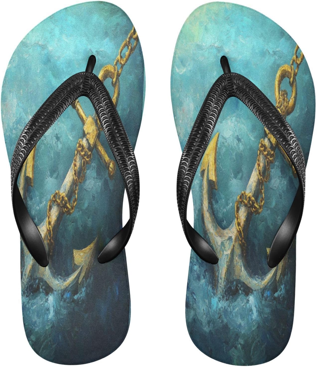 Вьетнамки Chain Ocean Blue для пляжа и душа, резиновые сандалии-сланцы с противоскользящей подошвой, летние тапочки для ходьбы для женщин и мужчин Sinestour
Вьетнамки Chain Ocean Blue для пляжа и душа, резиновые сандалии-сланцы с противоскользящей подошвой, летние тапочки для ходьбы для женщин и мужчин Sinestour