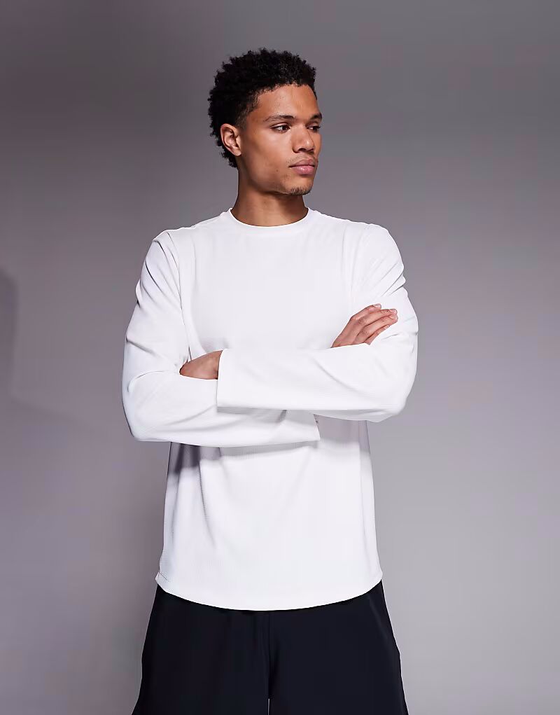 Высокотехнологичный вафельный топ для бега с длинными рукавами и закругленным подолом белого цвета 4505
Высокотехнологичный вафельный топ для бега с длинными рукавами и закругленным подолом белого цвета 4505