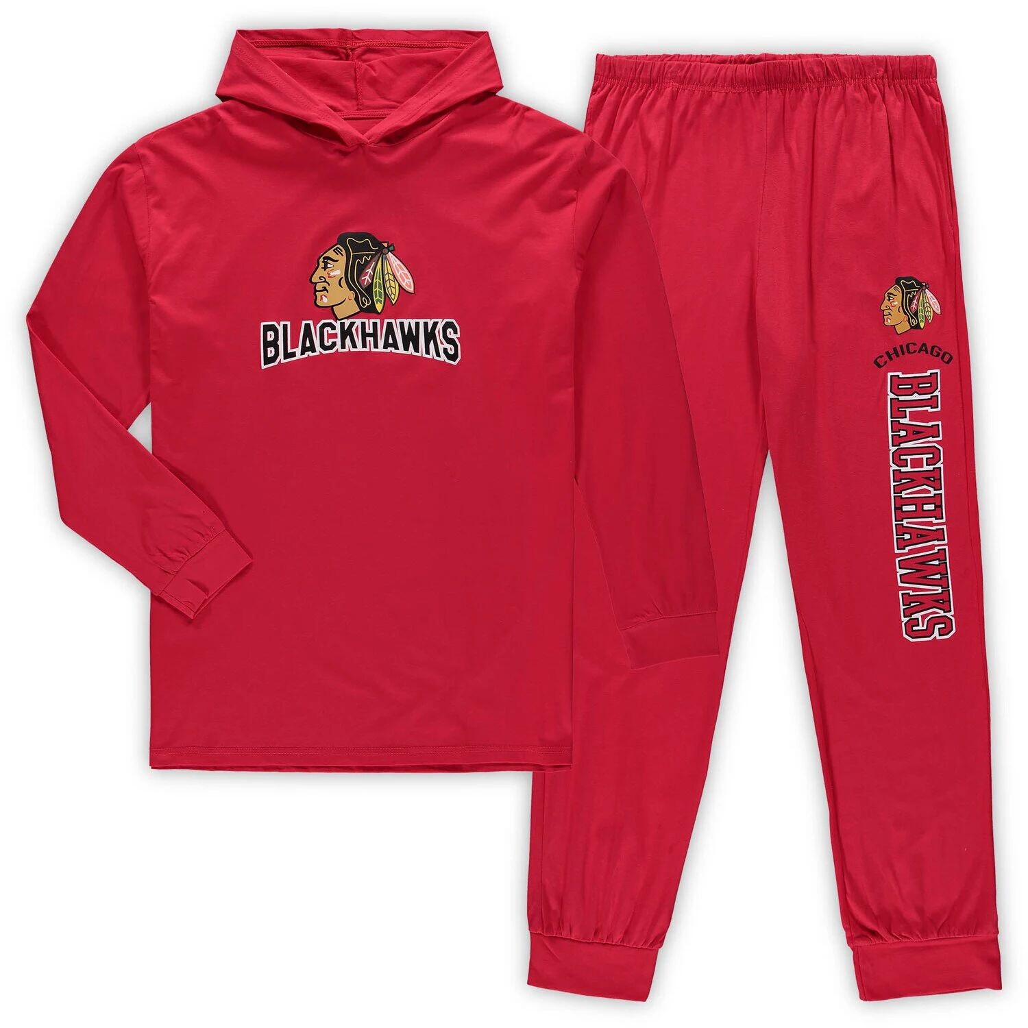 Мужской комплект для сна с капюшоном и джоггерами для мужчин Concepts Sport Red Chicago Blackhawks Big & Tall
Мужской комплект для сна с капюшоном и джоггерами для мужчин Concepts Sport Red Chicago Blackhawks Big & Tall