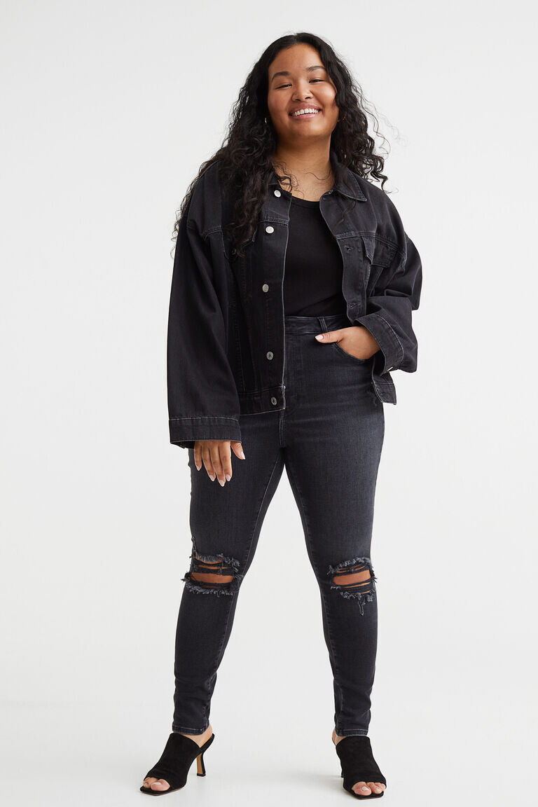 Джинсы скинни с ультравысокой лодыжкой true to you H&M, черный
Джинсы скинни с ультравысокой лодыжкой true to you H&M, черный