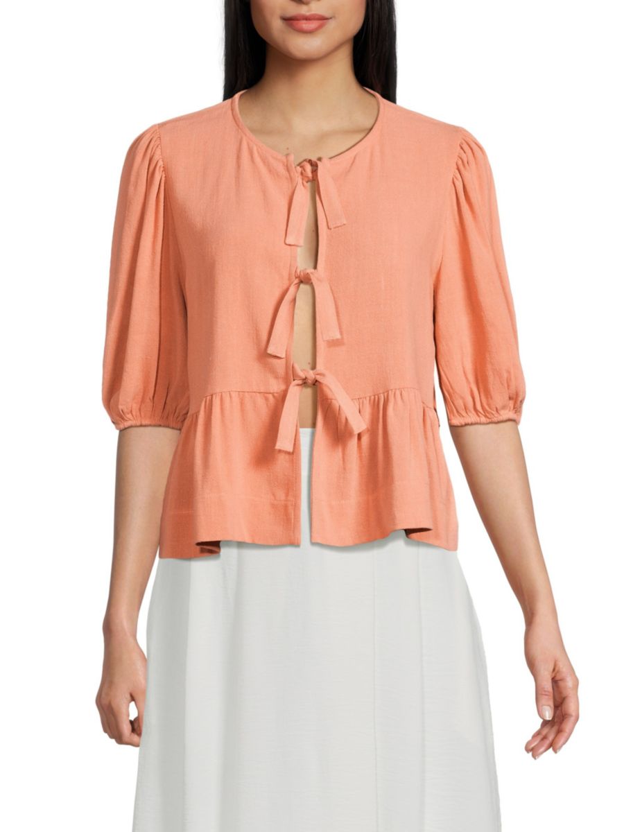 Блузка с завязкой спереди Renee C., цвет Coral
Блузка с завязкой спереди Renee C., цвет Coral