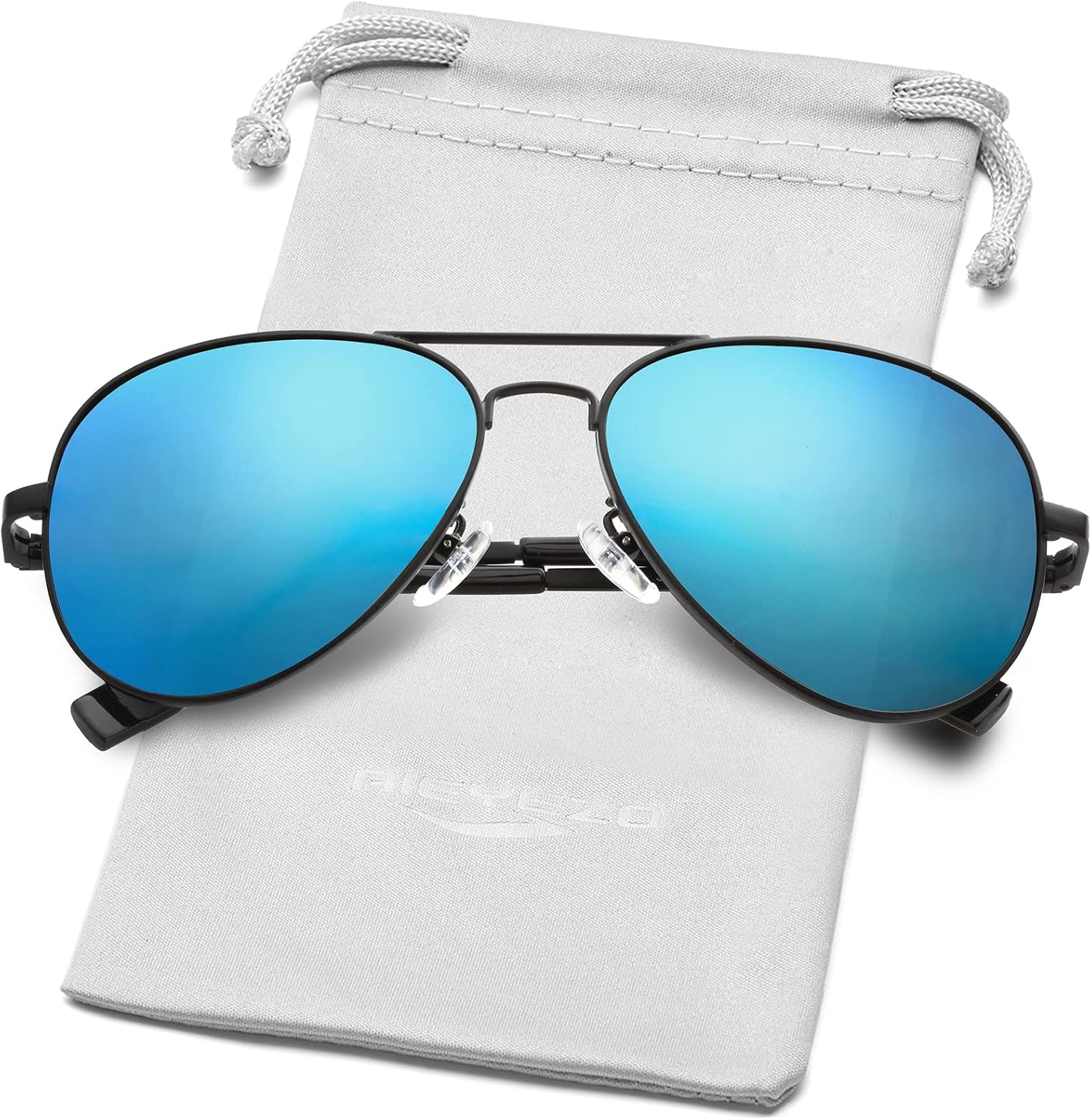 Классические поляризованные солнцезащитные очки-авиаторы AIEYEZO для мужчин и женщин, с пружинным шарниром и металлической оправой, защита от УФ-излучения UV400, Black/Ice Blue Mirror
Классические поляризованные солнцезащитные очки-авиаторы AIEYEZO для мужчин и женщин, с пружинным шарниром и металлической оправой, защита от УФ-излучения UV400, Black/Ice Blue Mirror