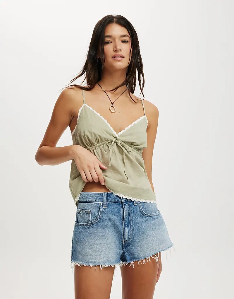 Кружевная майка из хлопка на хлопке, многоцветная Cotton On
Кружевная майка из хлопка на хлопке, многоцветная Cotton On