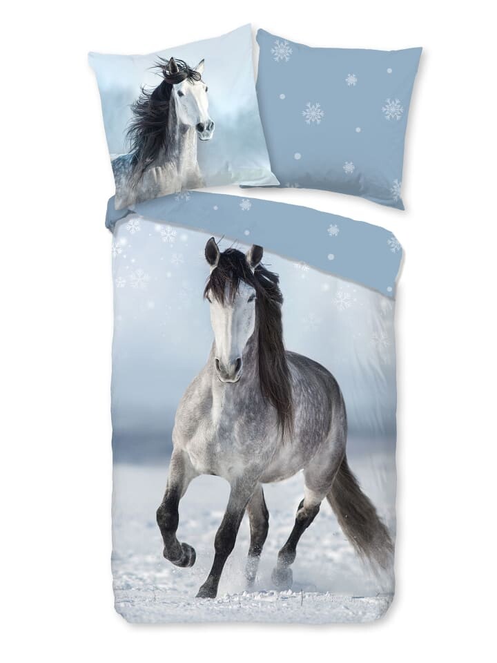 Постельное белье Traumschloss Flanell Kinder – Dreamer Pferd im Schnee blau, синий
Постельное белье Traumschloss Flanell Kinder – Dreamer Pferd im Schnee blau, синий