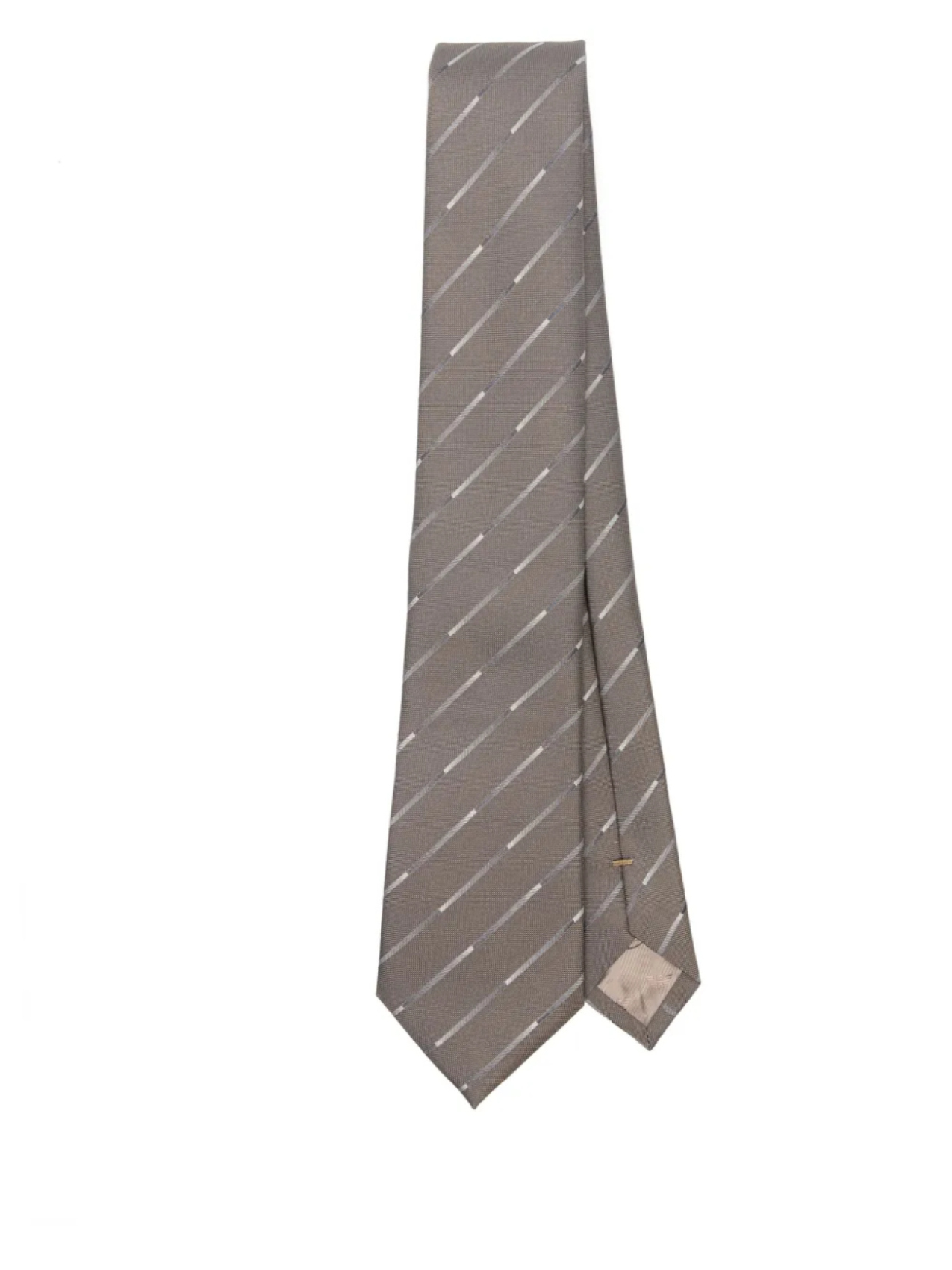 Шелковый галстук в полоску Emporio Armani, коричневый 
Шелковый галстук в полоску Emporio Armani, коричневый