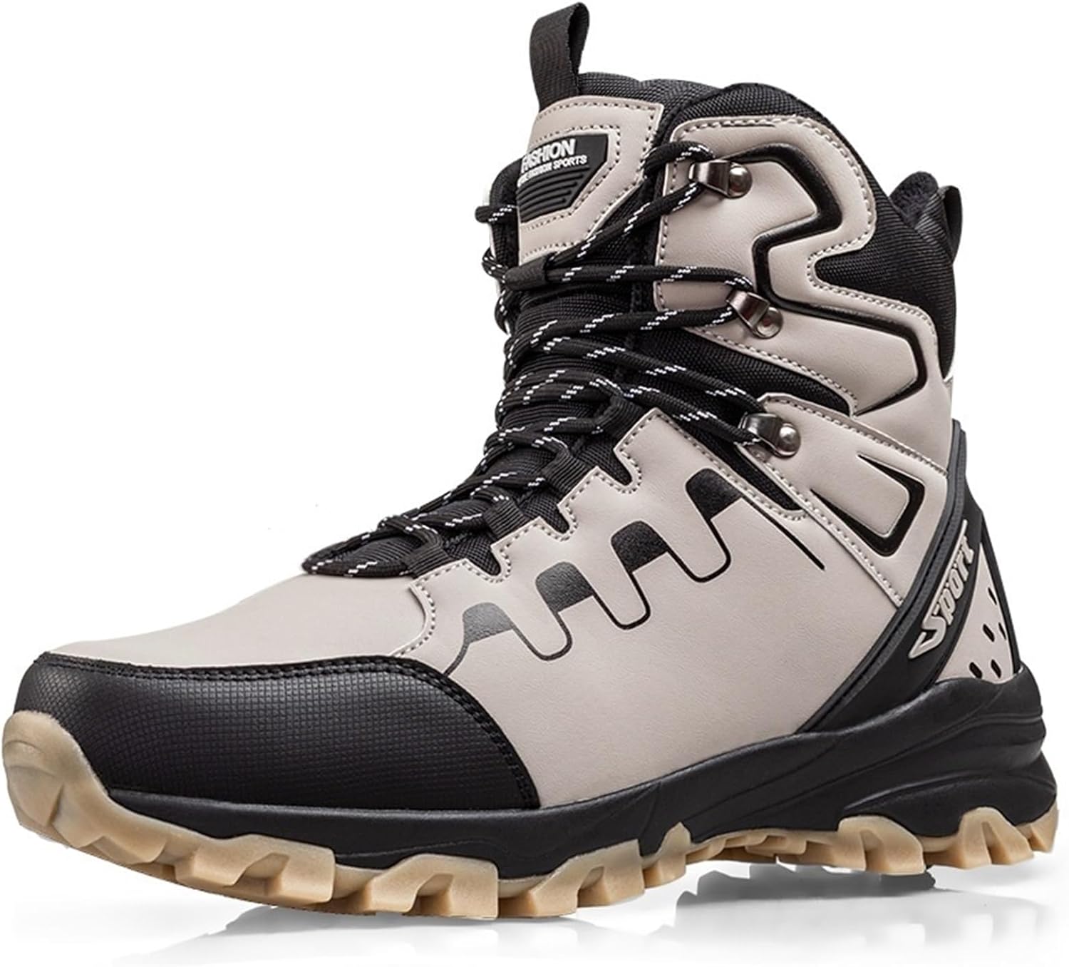 Мужские зимние ботинки для снега, с боковой молнией, высокие кроссовки с плюшевой подкладкой, повседневные теплые ботильоны, противоскользящие и водонепроницаемые походные ботинки, туристические ботинки для мужчин Generic, бежевый
Мужские зимние ботинки для снега, с боковой молнией, высокие кроссовки с плюшевой подкладкой, повседневные теплые ботильоны, противоскользящие и водонепроницаемые походные ботинки, туристические ботинки для мужчин Generic, бежевый