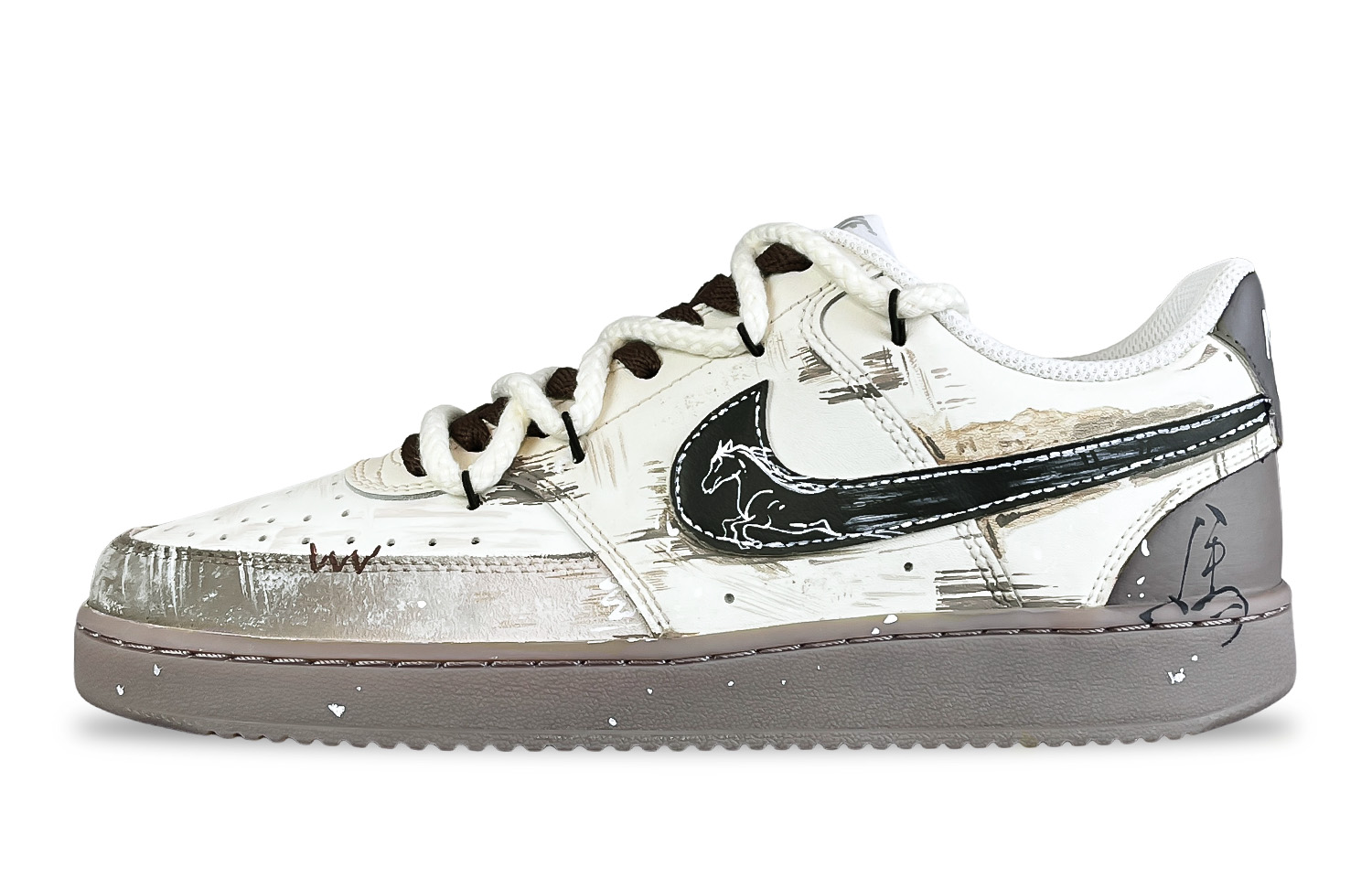 Nike Court Vision Fairyland - ведущие в своем деле износостойкие низкие скейтбордные кроссовки унисекс белого, серого и коричневого цвета
Nike Court Vision Fairyland - ведущие в своем деле износостойкие низкие скейтбордные кроссовки унисекс белого, серого и коричневого цвета