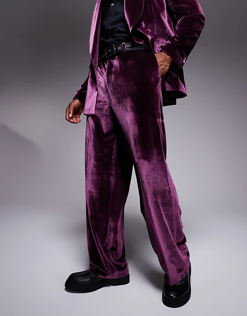 Широкие брюки ASOS DESIGN из бордового бархата
Широкие брюки ASOS DESIGN из бордового бархата