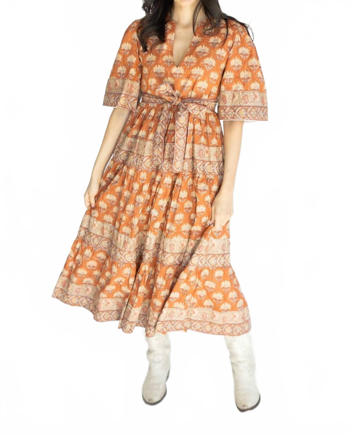 Платье миди Serena в цвете красное дерево VICTORIA DUNN 
Платье миди Serena в цвете красное дерево VICTORIA DUNN