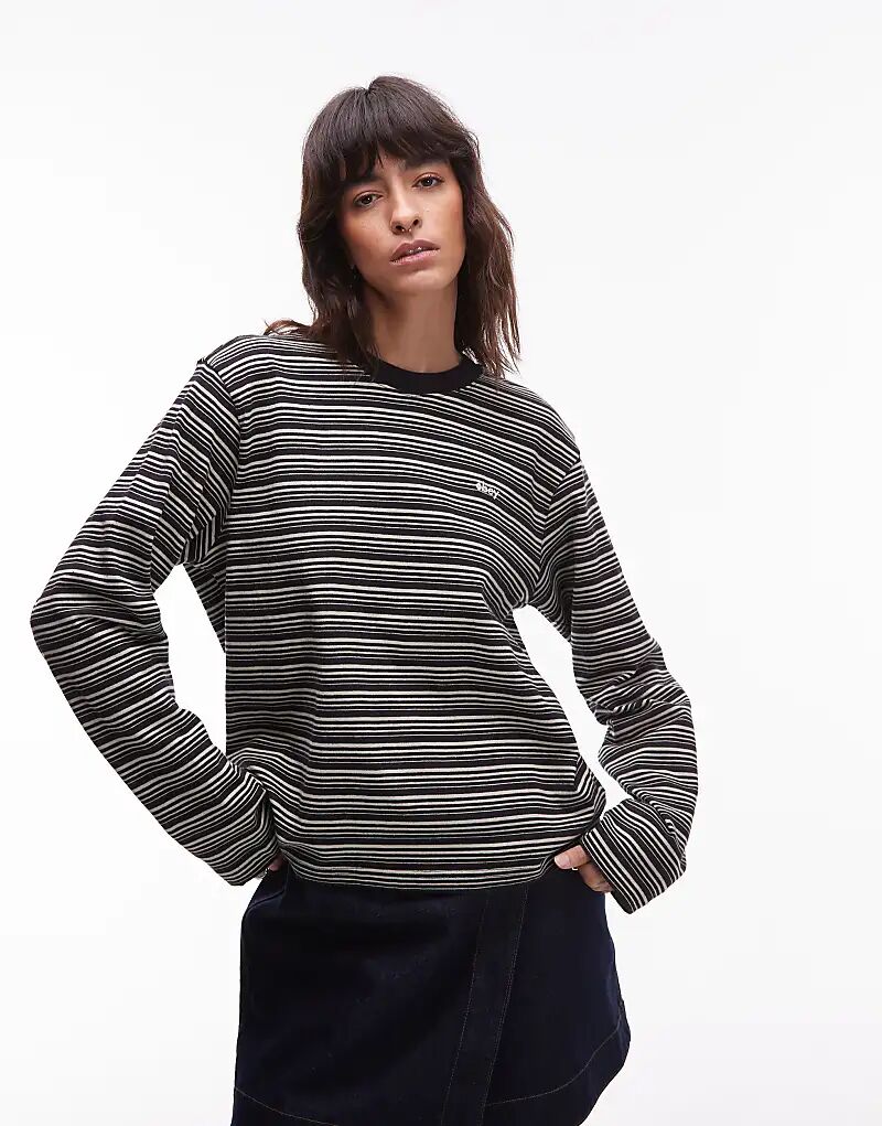 Лонгслив Obey Dorothy с длинными рукавами в полоску черного цвета
Лонгслив Obey Dorothy с длинными рукавами в полоску черного цвета