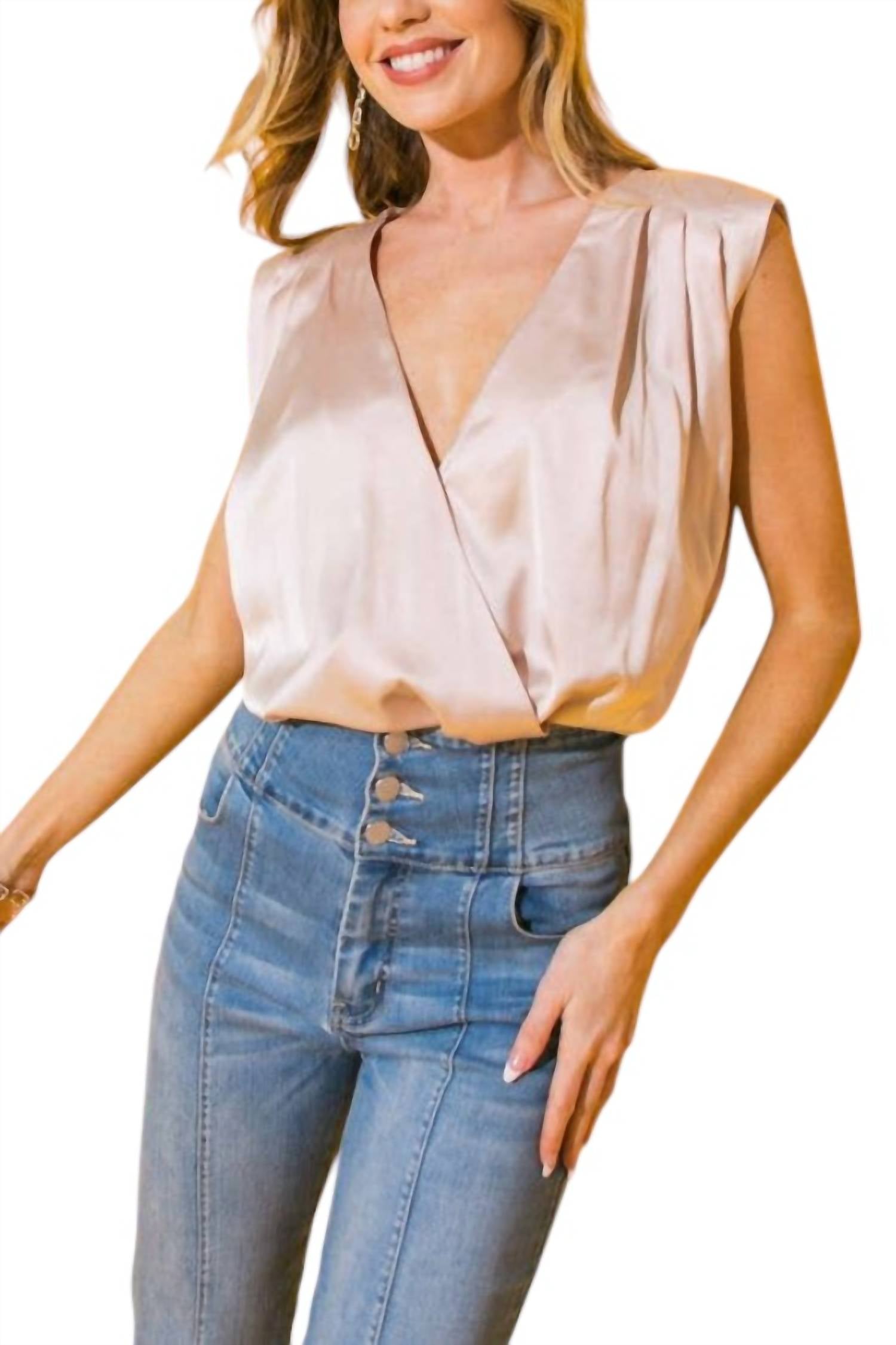 Боди без рукавов с атласной отделкой цвета шампанского ALEXIS, цвет champagne
Боди без рукавов с атласной отделкой цвета шампанского ALEXIS, цвет champagne