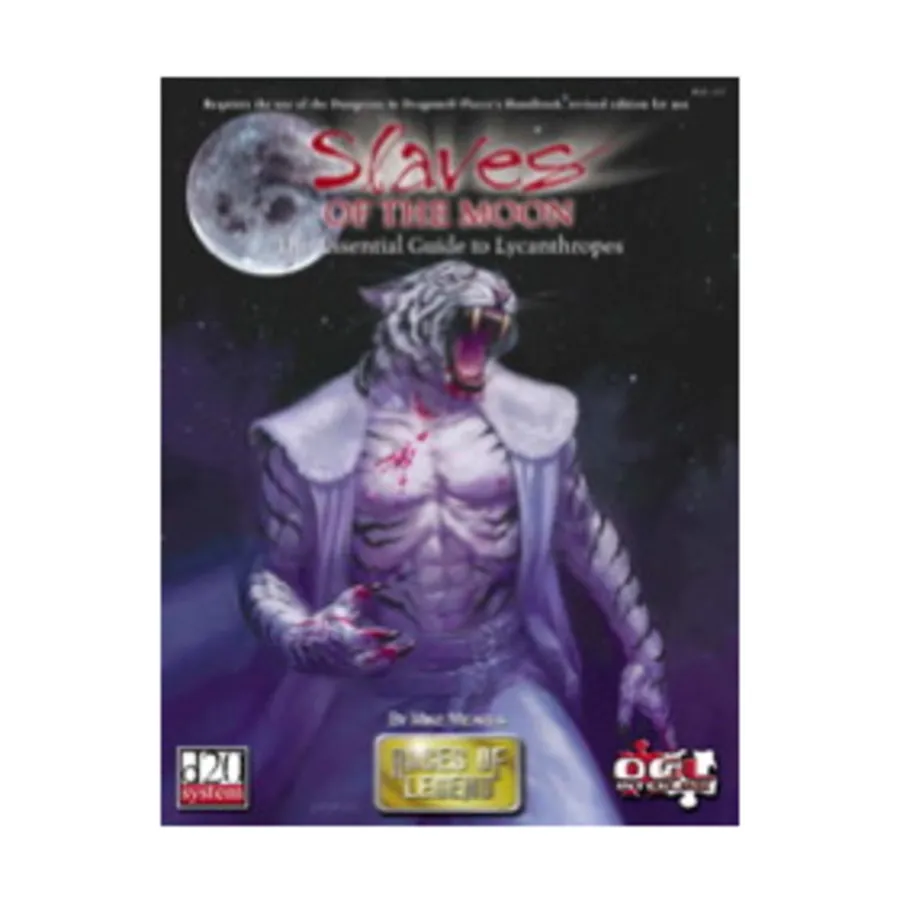 Slaves of the Moon - The Essential Guide to Lycanthropes, d20 Supplements (Paradigm Concepts), мягкая обложка
Slaves of the Moon - The Essential Guide to Lycanthropes, d20 Supplements (Paradigm Concepts), мягкая обложка