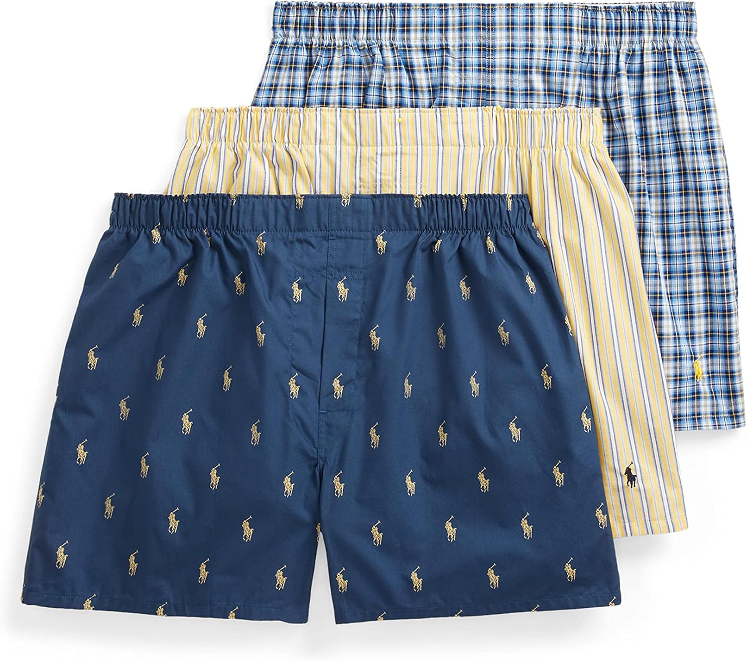 Трусы боксеры мужские Polo Ralph Lauren, 3 шт, хлопок, Navy/Yellow, Stripe/Navy, Plaid/Yellow - 3 Pack
Трусы боксеры мужские Polo Ralph Lauren, 3 шт, хлопок, Navy/Yellow, Stripe/Navy, Plaid/Yellow - 3 Pack